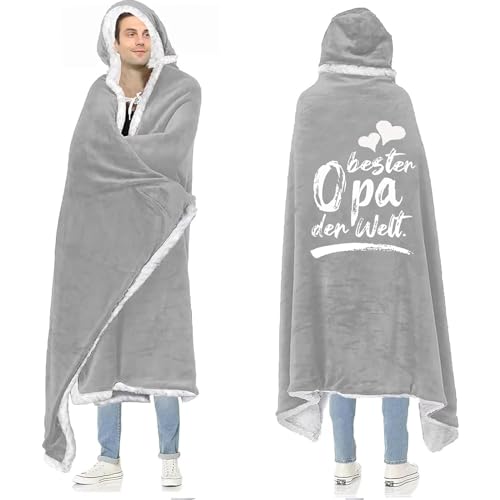 Kuschelige Decke mit Ärmeln - Perfektes Geschenk für Opa zum Geburtstag!