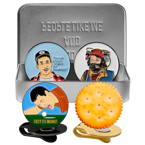 Entdecke lustige Golfgeschenke: SPORTY BUFF Golfball-Marker-Geschenkset für Männer und Frauen