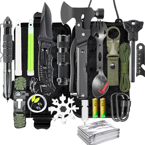 Ultimatives Survival Kit für Outdoor-Abenteuer: Camping, Bushcraft, Wandern, Jagd - perfektes Geschenk!