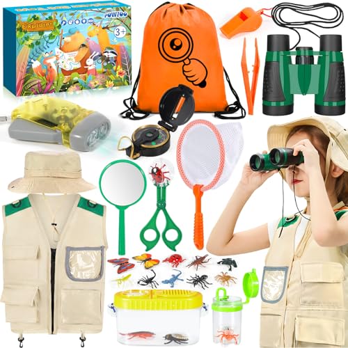 Entdecker Set für Kinder: Forscherset mit Kostüm, Fernglas, Kompass & mehr!