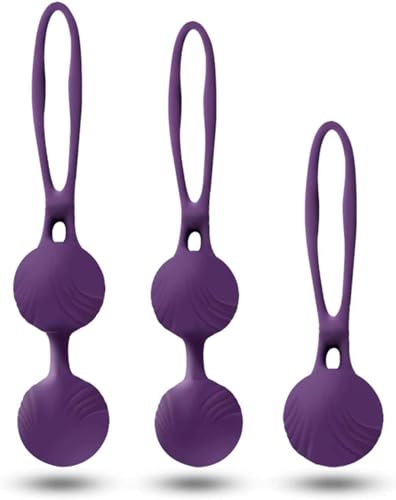 Stärke deine Vaginalmuskulatur mit RAVLOVE Liebeskugeln - 3 Balls-Set für Frauen in Lila