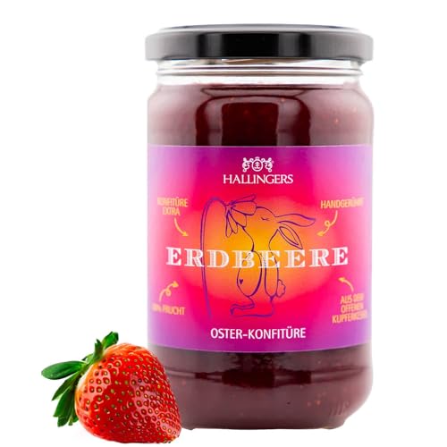 Handgerührte Erdbeerkonfitüre für Osterfrühstück - Perfektes Geschenk!