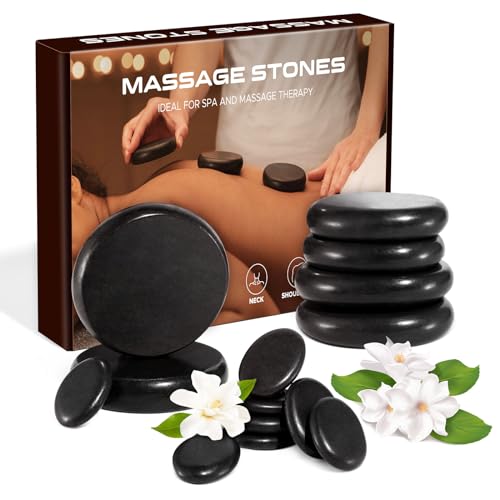 Entspannende Massage mit Basaltsteinen: 14-teiliges Hot Stones Set für Spa und Massagetherapie