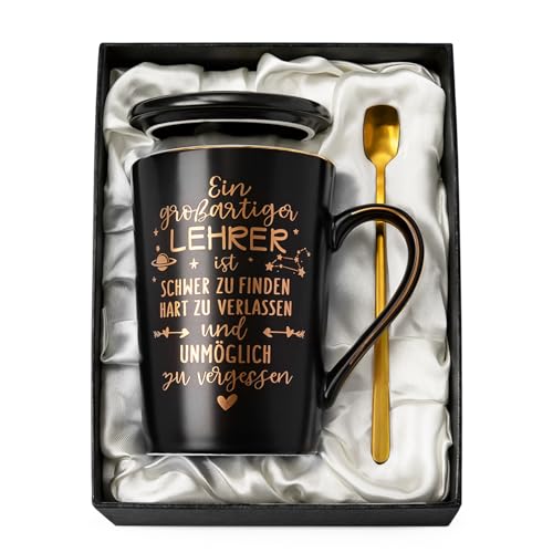 Originelle Geschenkideen für Lehrer - Große Porzellan-Kaffeetasse zum Geburtstag und Ruhestand