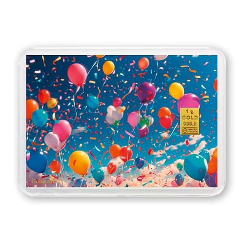 1g Goldbarren in Motivbox: Perfektes Geschenk mit Echtheitszertifikat für Geburtstage