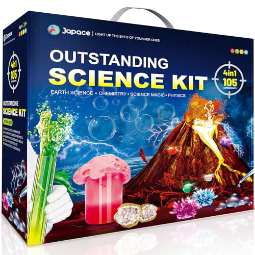 Entdecke die Welt der Wissenschaft mit 105 Experimenten für Kinder.