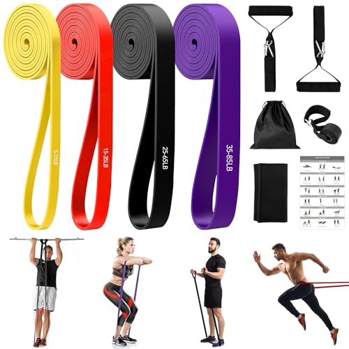 Premium Resistance Bands Set: 4 Stufen, Griff, Türanker, Anleitung