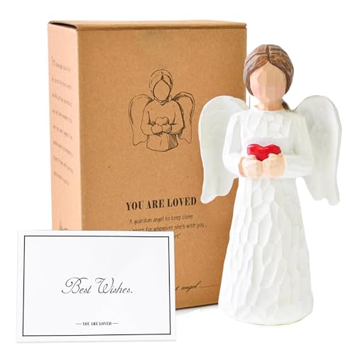 Zarte Schutzengel Figur mit Herz für besondere Anlässe - Ideales Geschenk für Frauen