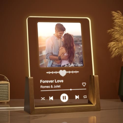 Personalisierte Spotify Glas Geschenke für Valentinstag - Perfektes Geschenk für Sie und Ihn