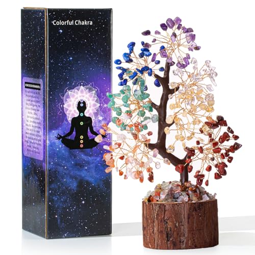 Chakra Kristallbaum: Spirituelles Geschenk für Esoterik-Fans - Deko für Schreibtisch