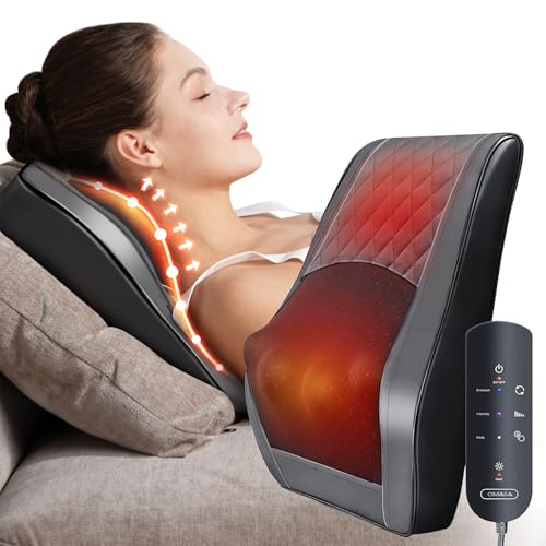 Entspannendes OMASSA Nackenmassagegerät mit Wärme und 3D Knettechnik für Schmerzlinderung. Perfektes Geschenk!