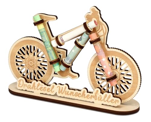 Einzigartige Geldgeschenk-Idee: Holz-Fahrrad Deko für Radfahrer - Perfektes Geschenk!