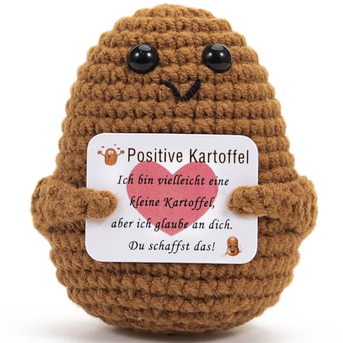 Kreative Strickwolle Kartoffel Puppe: Einzigartiges Mutmacher Geschenk für besondere Anlässe.
