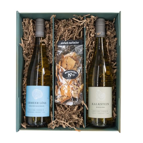 Exklusives Geschenkset: Weinbox Deutschland mit Bio Wein-Crackern und edlen Weinen