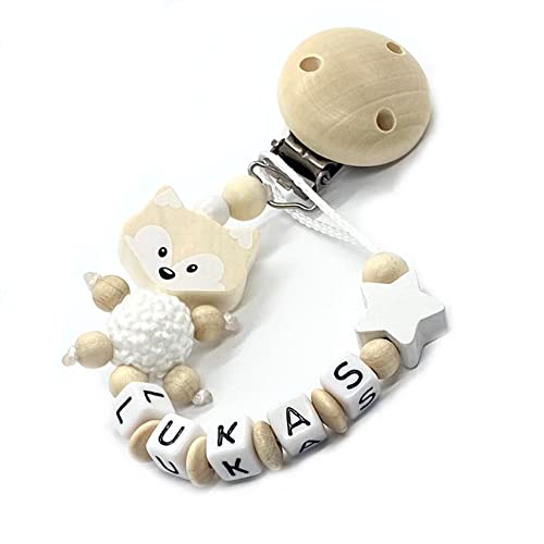 Personalisiertes Schnullerkettchen für Kinder | Mädchen oder Junge | Handmade Naturprodukt