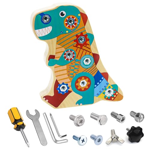 Entdecke das interaktive Liangding Montessori Schraubbrett Dino - das perfekte Geschenk ab 3 Jahren!