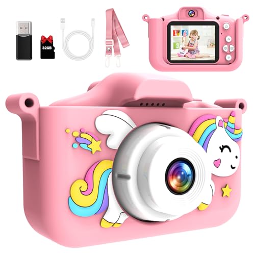 Entzückende Kinderkamera mit 1080P HD & 32GB-Karte, perfektes Geschenk!