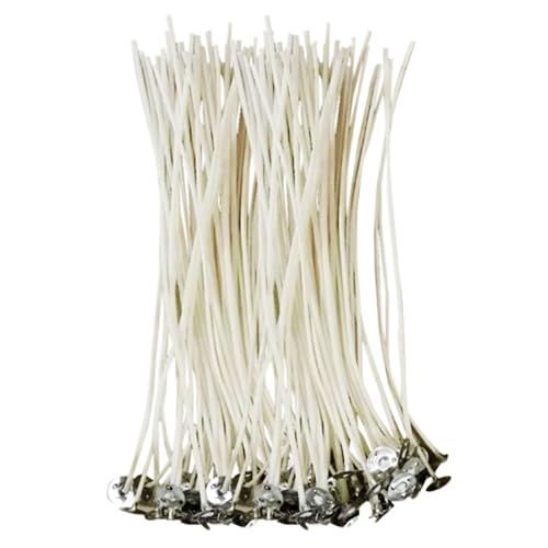 Bio-Kerzendochte |50 Stück| 10cm, vorgewachst mit Soja-Wachs - Langlebig & geruchlos