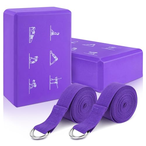 Hochdichter Yoga Block Set mit Gurt für Dehnung und Kraft