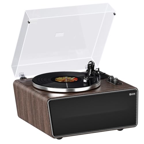 Premium Hi-Fi Schallplattenspieler mit Bluetooth und 4 Stereo-Lautsprechern - Perfektes Geschenk!