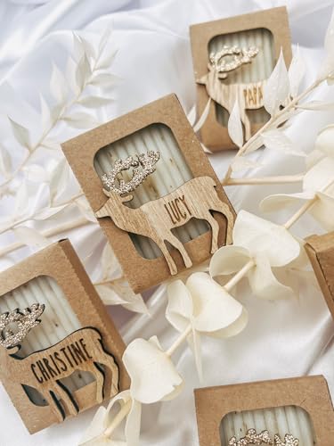 Personalisiertes Lavendel-Seifen-Gastgeschenk mit 3D-Rentiergravur - Einzigartiges Geschenk für jeden Anlass!