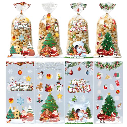 50 festliche Weihnachtstüten für Plätzchen und Süßigkeiten - perfekt zum Befüllen!