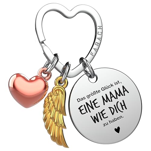 Überrasche deine Mama mit dem FABACH Schlüsselanhänger - Schutzengel mit Gravur!