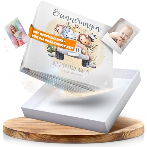 Einzigartiges Babyalbum: LITLHERO® Erinnerungsbuch für das erste Jahr | Liebevoll gestaltet