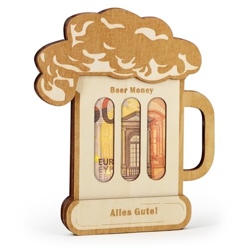 Originelles Männergeschenk: Bier Geldgeschenke aus Holz für Geburtstag und Oktoberfest!