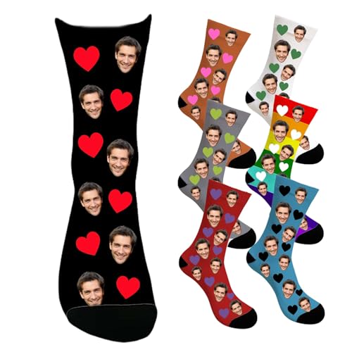Einzigartige personalisierte Socken mit individuellem Gesicht und Foto - perfektes Geschenk!