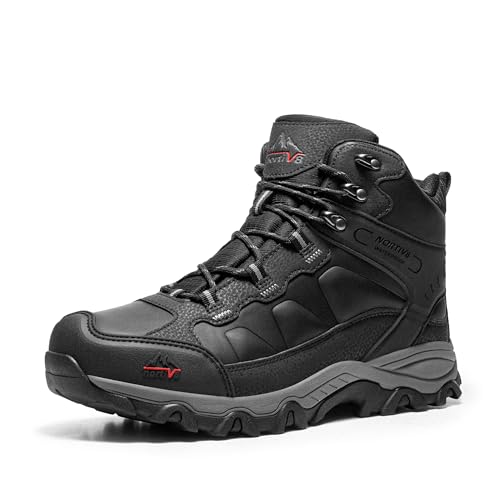Entdecke: Wasserdichte Herren Trekkingschuhe für Outdoor-Abenteuer in Schwarz-Leder!
