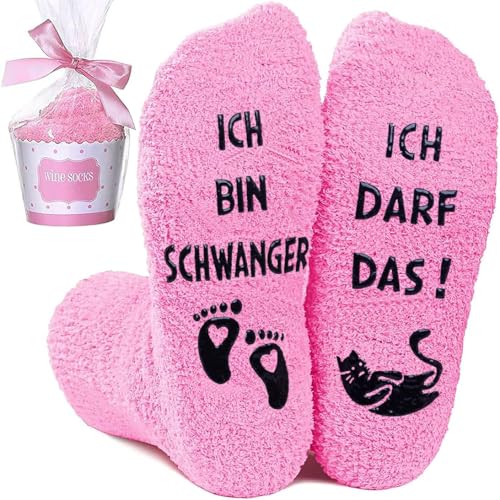Überrasche werdende Mütter mit lustigen Schwangerschaftssocken als perfektes Geschenk für Verwandte!