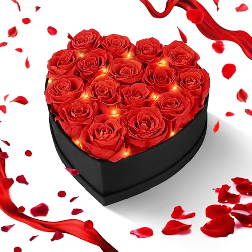 Verzaubern Sie Ihre Liebsten mit der JUOIFIP Rosenbox Herz - 16 Infinity Rosen