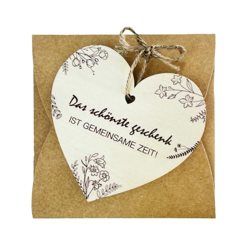 Herzförmige Holzkarte mit Umschlag - Das perfekte Geschenk für besondere Anlässe