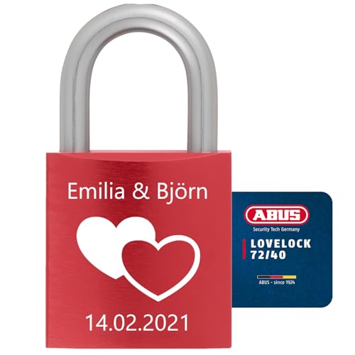 Personalisiertes Liebesschloss für Paare - Ideal als Hochzeits- oder Valentinstagsgeschenk