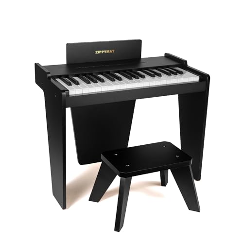 Holzklavier für Kinder: ZIPPY MAT 37-Tasten Digitalpiano, Musikspielzeug für Mädchen und Jungen