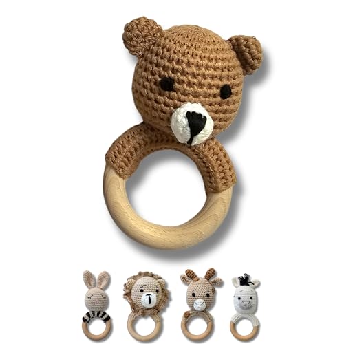 Personalisierte Baby Rassel mit Namen - Süßes Geschenk für Neugeborene!