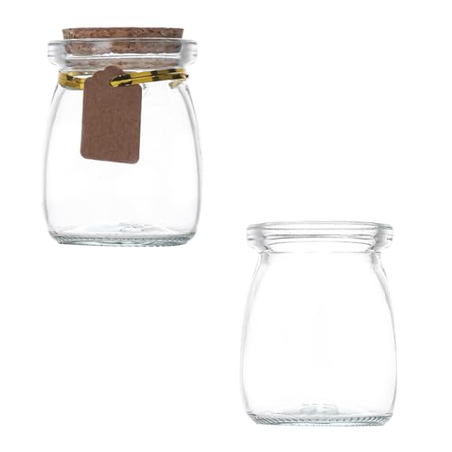 20er Set 100ml Glasflaschen mit Korkdeckel und Etikett - Perfekte Hochzeitsgeschenke