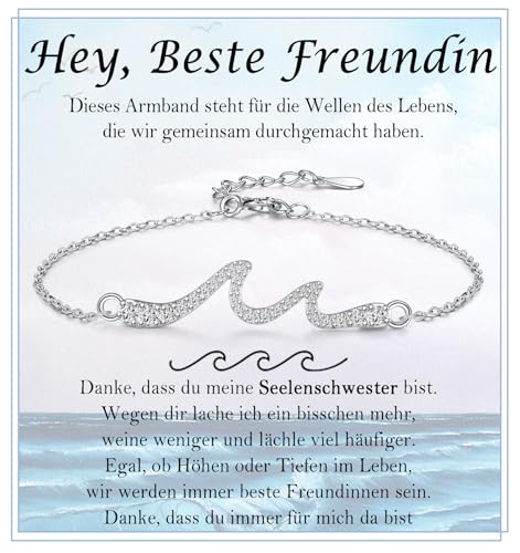 Überrasche deine beste Freundin mit diesem stilvollen Wellen-Armband! Perfektes Geschenk für jeden Anlass.