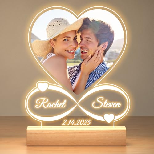 Einzigartige personalisierte Bilderrahmen mit Licht - perfekte Geschenkidee!