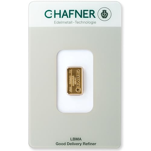 Edles Geschenk: 1g Goldbarren von C.Hafner in Geschenkverpackung mit Zertifikat