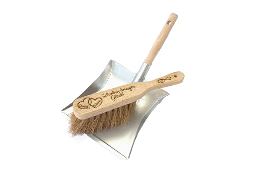 Individuelles Handfeger & Kehrschaufel Set mit Gravur - Perfektes Geschenk für jeden Anlass