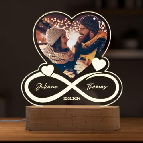 Personalisiertes Acrylglas mit Unendlichkeit und Gravur - Perfektes Jubiläumsgeschenk für Paare!