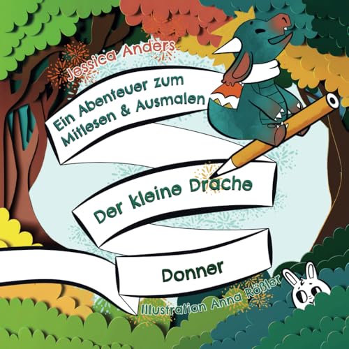 Magisches Abenteuer: Drachen-Geschenk zum Lesen und Ausmalen für Kinder