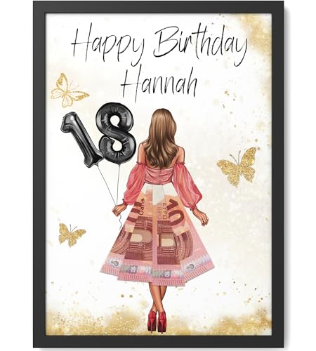 Personalisierbares Geldgeschenk zum 18. Geburtstag | Rahmen inklusive | Perfekte Geschenkidee!
