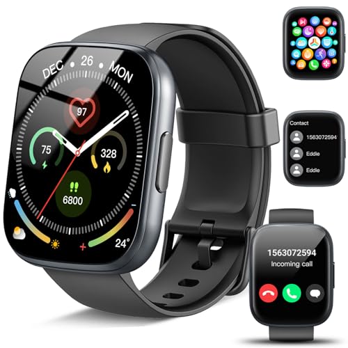 Smartwatch mit Bluetooth Anrufen, HD Fitnessuhr, Pulsuhr, Schlafmonitor, 112+ Sportmodi