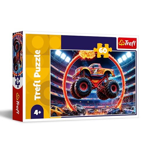 Buntes Monster Truck Puzzle für Kinder ab 4 Jahren - Kreative Unterhaltung