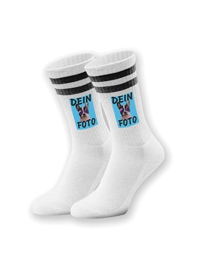 Personalisierte Tennissocken mit eigenem Foto - Perfektes Geschenk für Damen & Herren