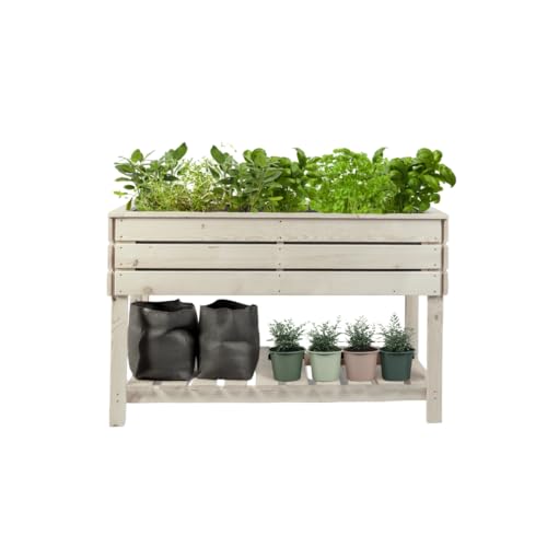 Hochwertiges Holz Hochbeet für Balkon und Garten, wetterfest und nachhaltig