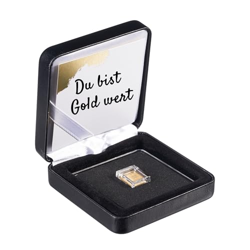 Edle Goldbarren 1g in Kapsel mit Etui und Grußkarte - Perfektes Geschenkidee